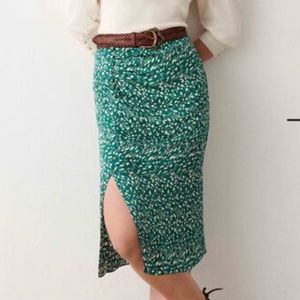 ba&sh estel printed midi skirt